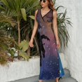 thumbnail image 3 of Space Astronaut Sleeveless Dress Woman Fashion Long Dresses Women's Summer Suit Dress 2025, 3 of 7