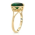 thumbnail image 3 of Galaxy Gold 2.75 Carats 14K Solid Yellow Gold Brilliant Heart Cut Shape Emerald Solitaire Cathedral Ring with Genuine Vibrant Emerald Heart Shape Anniversary Engagement Promise Her Him Unisex (6.5), 3 of 3