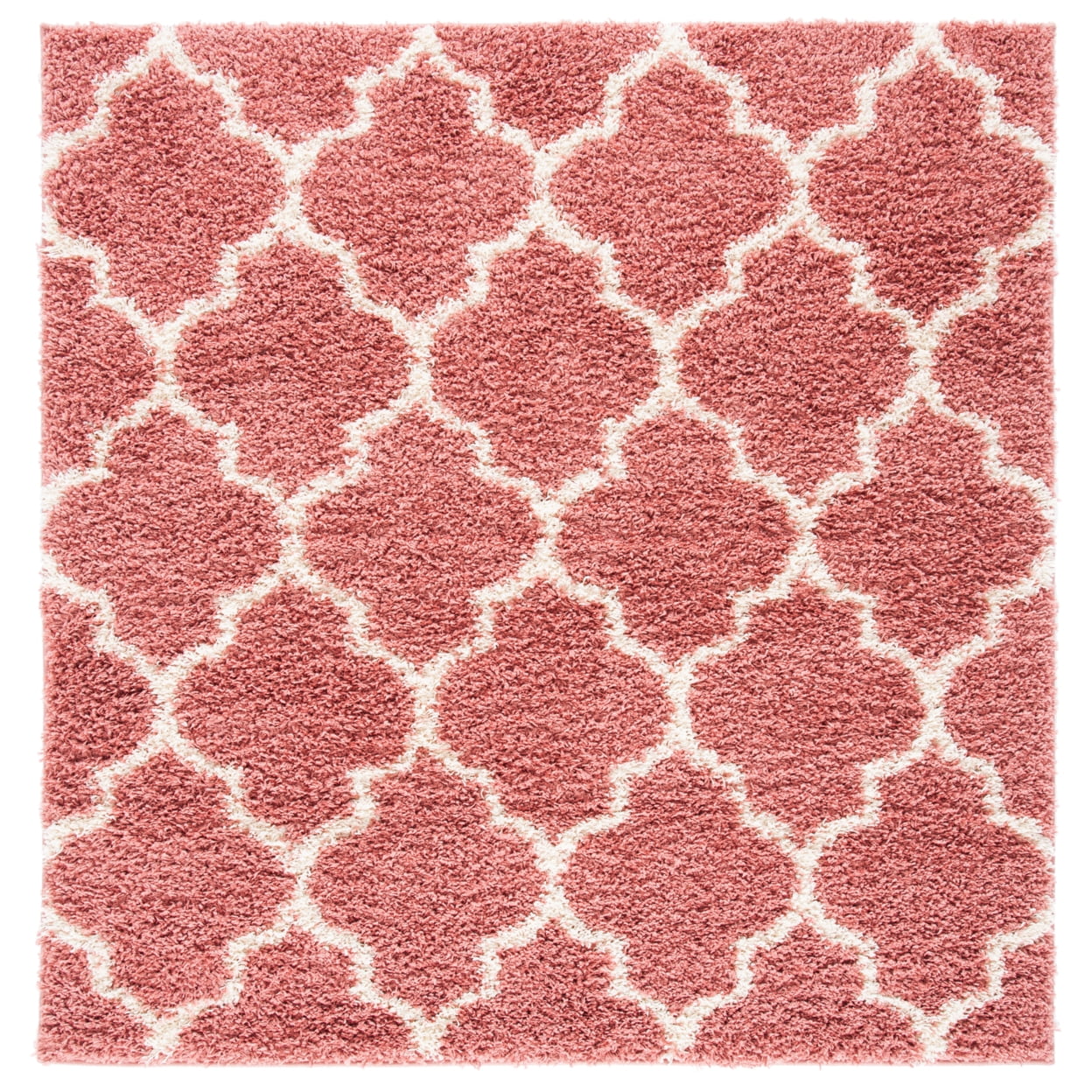 SAFAVIEH Venus Shag Waverly Trellis Area Rug, Pink/Ivory, 5'3" x 7'6"