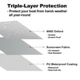 thumbnail image 4 of 17-19ft Trailerable Boat Cover,420D UV Resistant Marine Outboard Cover for Bass Boat,Tri-Hull V-Hull Fishing Runabout Boat, Gray, 4 of 8