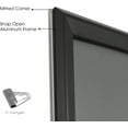 thumbnail image 3 of M&T Displays Snap Poster Frame 30x40 Inch Black 1.25" Aluminum Profile Front Loading Wall Mounting Photo Picture Document Certificate Sign Holder Mitered Corner Anti Glare Cover, 3 of 8