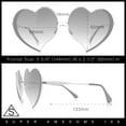 thumbnail image 4 of Womens Cute Bubbly Heart Shape Metal Rim Retro Lolita Sunglasses Gold Black - Smoke, 4 of 8
