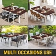 thumbnail image 5 of Cherry Blossoms Table Cloths for 8 Foot Rectangle Tables, Japanese Spring Floral Leaves Rustic Brown Patio Waterproof Elastic Fitted Tablecloths, Washable Rectangular Table Cover for Camping, 5 of 8