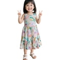 thumbnail image 5 of Piuwrlz Summer Dresses for Girls Casual Play Dresses Suspender Crew Neck Pleated Skirts Multicolor Size 8 Years, 5 of 5