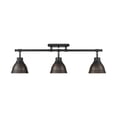 thumbnail image 1 of Duncan 3-Light Semi-Flush - Track Light in Matte Black with Rubbed Bronze, 1 of 1