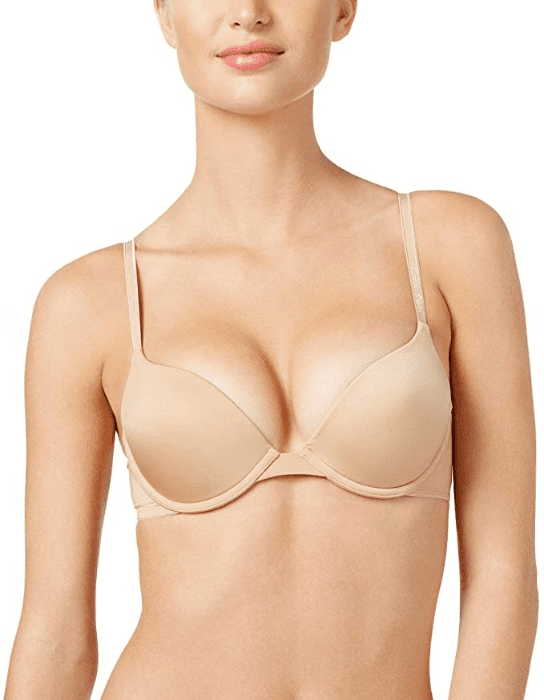 Photo 1 of Calvin Klein Women's Essence Push Up Underwire Plunge Bra, Nude , 34D