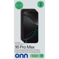 thumbnail image 2 of Onn iPhone 16 Pro Max 2 Pack Premium Privacy Japanese Tempered Glass Screen Protector with Easy Application Tray, Scratch and Impact Absorbing, 2 of 5