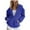 Blue, variant on Womens Zip Up Hoodies Oversized Lightweight Hooded Sweatshirt Casual Long Sleeve Jacket Y2K Fall Clothes (Coffee, M)