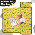 thumbnail image 4 of Yellow Dinosaurs Geometric Pattern Teens Toddler Nap Mat with Pillow, Sleeping Mat Bag for Preschool Daycare 59"x22", 4 of 6