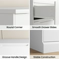 thumbnail image 5 of White Dresser 6 Drawer Dresser for Bedroom Modern Wooden Closet Double Dresser Closet Living Room Hallway Entryway Dressing Room, 5 of 9