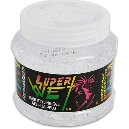 Super Wet Hair Styling Gel, Transparent 8.8 oz (Pack of
