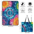 thumbnail image 2 of Colorful Tie Dye Vortex Picnic Blanket Waterproof Outdoor Beach Blanket Hand-held Pad Suitable for Travel, Camping, Beach, Family Gatherings, 2 of 8