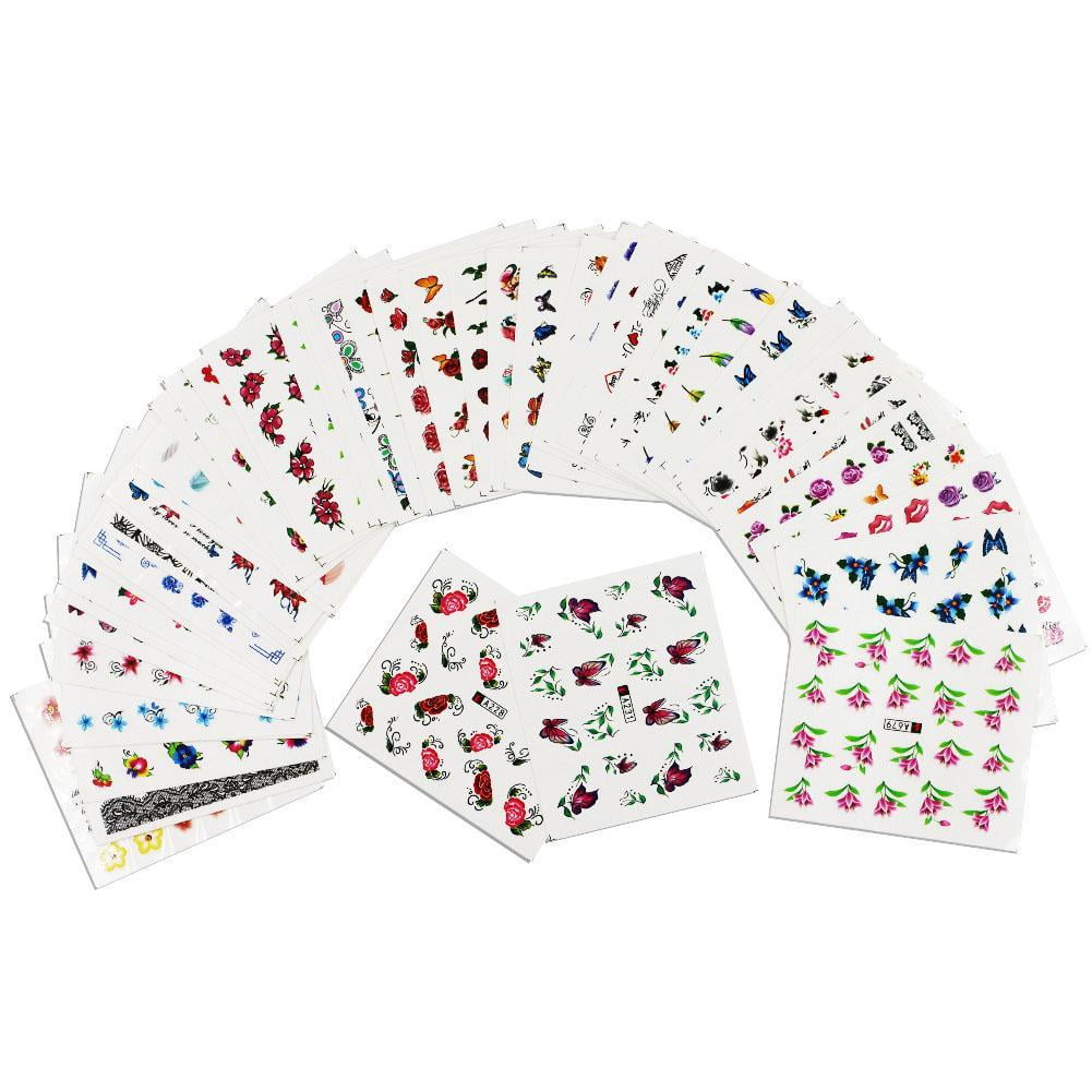 Hot nail sticker Watermark nail applique Artificial flower nail applique decoration Manicure Manicure sticker V0W4