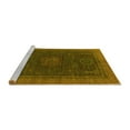 thumbnail image 2 of Ahgly Company Machine Washable Indoor Rectangle Oriental Yellow Modern Area Rugs, 2' x 3', 2 of 4