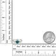 thumbnail image 3 of Gem Stone King 925 Silver and 10K Yellow Gold London Blue Topaz White Moissanite and Diamond 3-Stone Women Ring (1.84 Cttw, Cushion 6MM and 4MM, Gemstone Birthstone (Size 7), 3 of 3