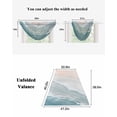 thumbnail image 6 of Waterfall Valances for Windows, Beach Blue Kitchen Sheer Valance Curtains, Gradient Ocean Waves Seashore Sunset Rod Pocket Elegant Swag Valances for Living Room Bedroom, 47.2"x38.5", 2 Panel, 6 of 8