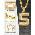 thumbnail image 6 of FindChic Big Initial Necklace for Women Men 14K Gold Plated Cubic Zirconia Letter S Pendants Jewelry Gifts for Birthday Christmas, 6 of 9