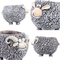 thumbnail image 4 of TIELUTT Pot de Fleurs Succulentes Mouton Mignon Pot de Fleurs Mouton Statue Mouton Fée Fantaisiste Support de Pot de Fleurs en Métal Pot de Fleurs Rond Pot de Fleurs Intérieur Pot de Fleurs en Ciment Moulin à Fleurs avec Poignée Petit, 4 of 7