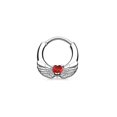 thumbnail image 1 of Septum Clicker Angel Wings & Red Heart CZ 16G Daith Rook Tragus Valentines Gift, 1 of 1