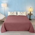 thumbnail image 6 of Twin Size Bed Sheet Set | 120x230cm Solid Color Washed Cotton Bedding | Soft Breathable Minimalist Bed Linens for Bedroom, Guest Room & Dorm, 6 of 6