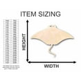 thumbnail image 2 of Unfinished Wood Manta Ray Shape - Ocean - Craft - up to 46" DIY 8" / 1/8", 2 of 3