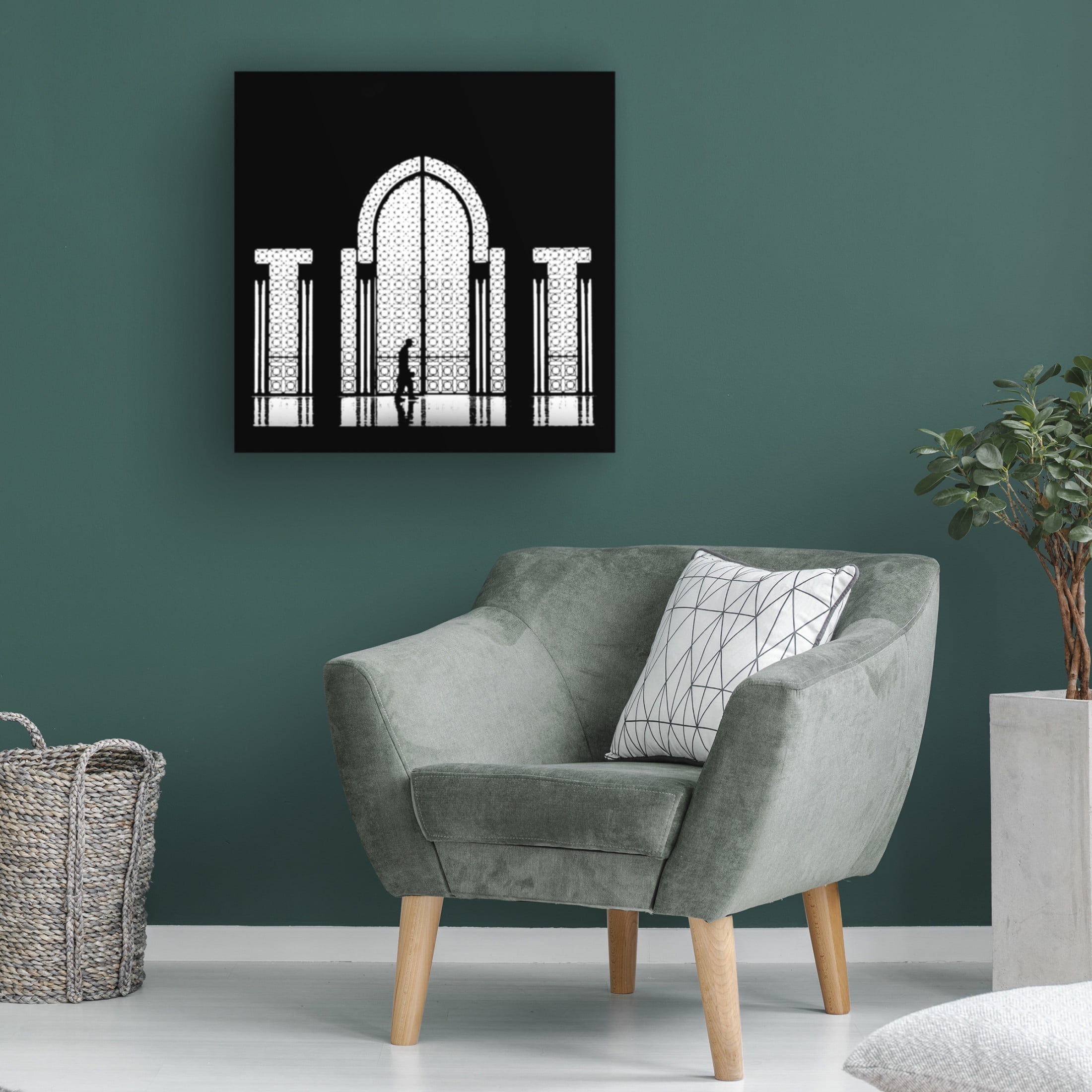 Canvas Wall Art - Massimo Della Latta 'Il Sorvegliante' Wall Art for Living Room, Bedroom, or Office D?cor by Trademark Fine Art - 18 x 18 Inches