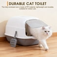 thumbnail image 6 of Fully Enclosed Cat Litter Box with Cat Litter Scoop, 3 Modes Convertible Covered Cat Toilet, Large Hooded Kitty Litter Pan, Anti-Splash Easy Clean Cat Litter Container, 6 of 6