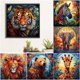 thumbnail image 3 of 5D DIY Taladro Tigre Vidrieras Kit 40x40cm, 3 of 6