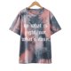 thumbnail image 5 of Camiseta de mujer Camisetas Cuello redondo Camiseta de manga corta Estampado de letras Tie-dye Camiseta Tops Blusa Regalo para mujeres Pompotops hkajfhjk469673, 5 of 9