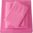 thumbnail image 1 of Czcpp-Très Grand Draps, Draps Rafraîchissants en Microfibre Douce avec Sangles d'Angle, Rose Vif Poche Profonde Ensemble de Literie de Luxe Hôtel Confortable, 1 of 4