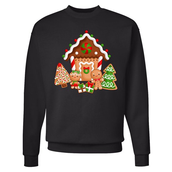 Inktastic Gingerbread House Christmas Adult Sweatshirt
