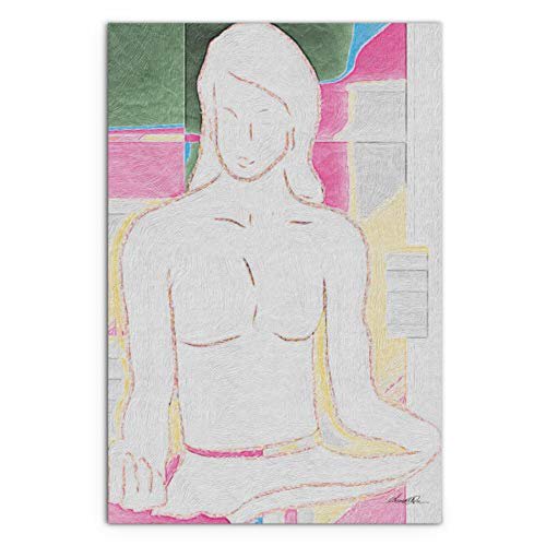 Amrita Sen Art de la Méditation Toile Mat, 24" x 36", Multicolore