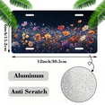 thumbnail image 2 of 1 Pcs 2D Flat License Plate Covers & Frames, Nighttime Flower Field For Decorative Front, Waterproof For Decoration Aluminum License Plate Covers & Frames Cover For Men Women, 12" X 6", 2 of 7