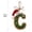 C, variant on Lypsnake Initial Letter Christmas Ornament, Acrylic Monogram Alphabet Hanging Ornament with Santa Hat & 2026 Print, Personalized Christmas Tree Pendant for Holiday Decor,O