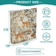 thumbnail image 3 of FORMRS 3 Ring Binder with Pockets 1.5" D-Rings Clip Board 200 Sheets Capacity, Deer Pattern, 3 of 8