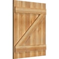 thumbnail image 2 of 26 7/8"W x 32"H TimberCraft Five 5 3/8" Boards Joined Board-n-Batten Shutters w/Z-Bar, Rough Sawn Western Red Cedar (Per Pair), 2 of 13