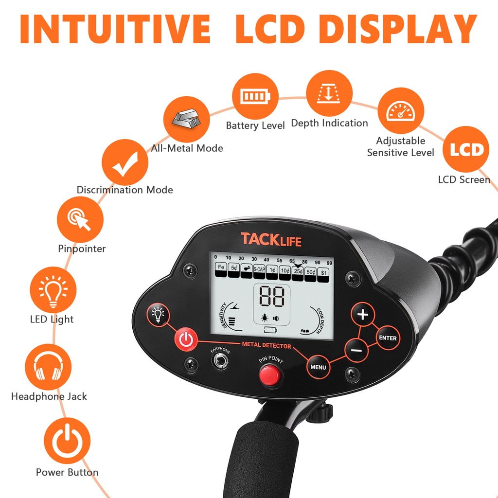 Buy Tacklife Professional Metal Detector, Outdoor Metal Detector