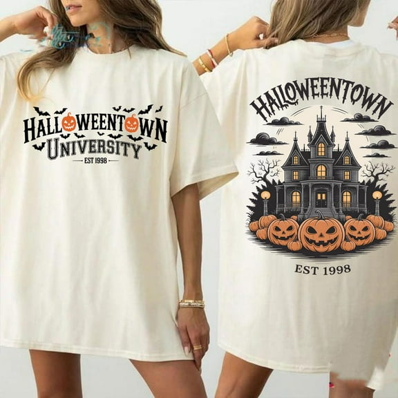 Halloweentown University T-shirt, Halloweentown Est 1998 T-shirt, Haunted House Halloween T-shirt, Halloween Pumpkin T-shirt, Vintage Halloween T-shirt.