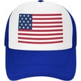 thumbnail image 2 of American Flag Hat, USA Trucker Hat for Men and Women, Adjustable Baseball Cap, Mesh Snapback Outdoor Hat, 2 of 7