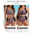 thumbnail image 3 of Traje de baño Hanna Nikole para mujer, 2 piezas, tallas grandes, 22+, con estampado floral, 3 of 3