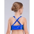 thumbnail image 4 of YiZYiF Kids Girls Shiny Sequin Camisole Crop Top with Skirt 2-Piece Modern Jazz Latin Dance Outfits Blue 10, 4 of 7