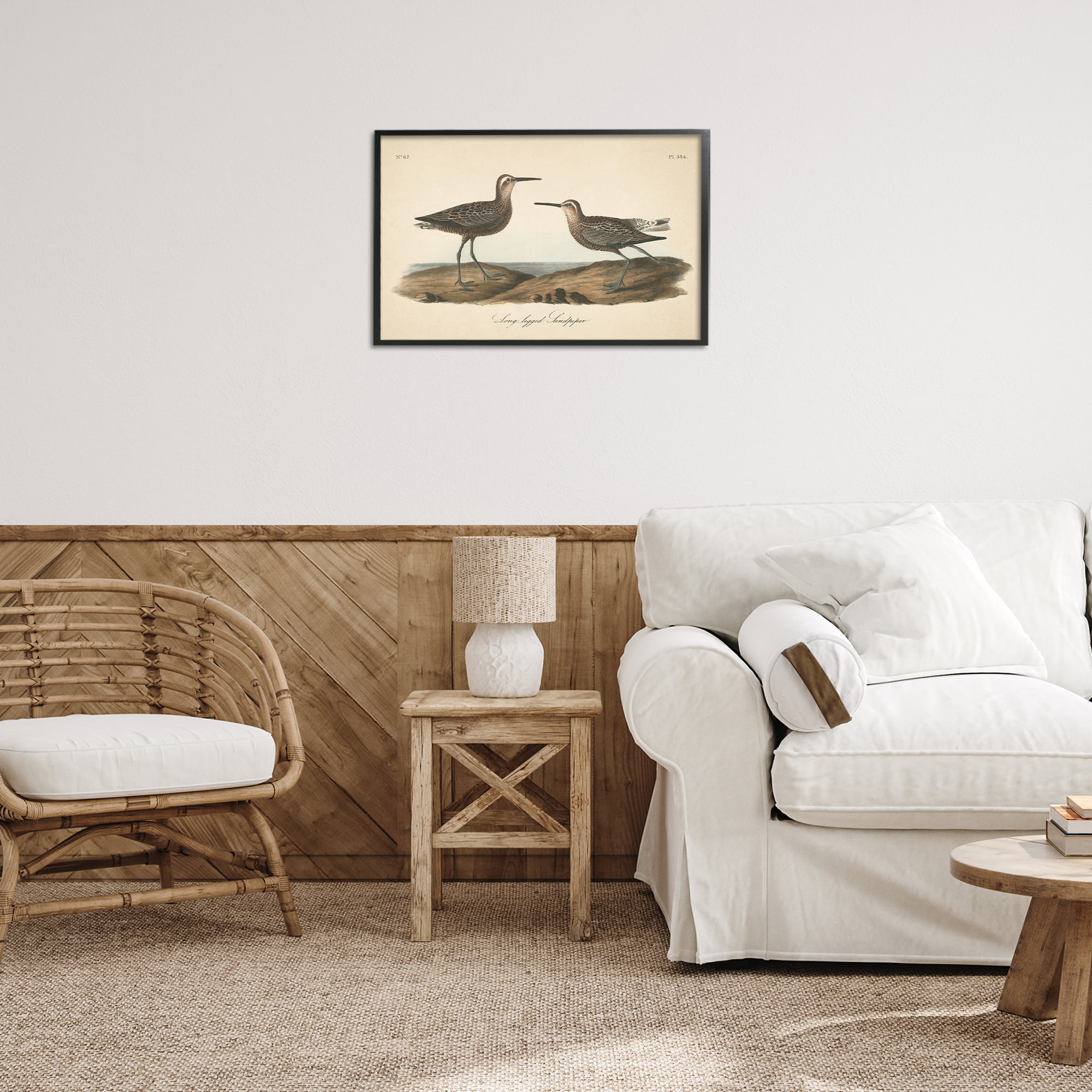 Stupell Industries Long Legged Sandpiper Animals & Insects Painting Black Framed Art Print Wall Art, 24 x 16