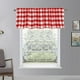 thumbnail image 5 of Cortina de Lattice White Red Ink, Valance Window Kitchen Living Room, 15x55In, Decoration Curtain Rod Pocket, Elegant Design, High-Quality Fabric, for Bedroom,topliu, 5 of 7