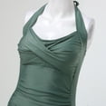 thumbnail image 6 of MIASHUI Women's Neck Swimsuit Backless Solid Color Conservative Design Green,M, 6 of 7