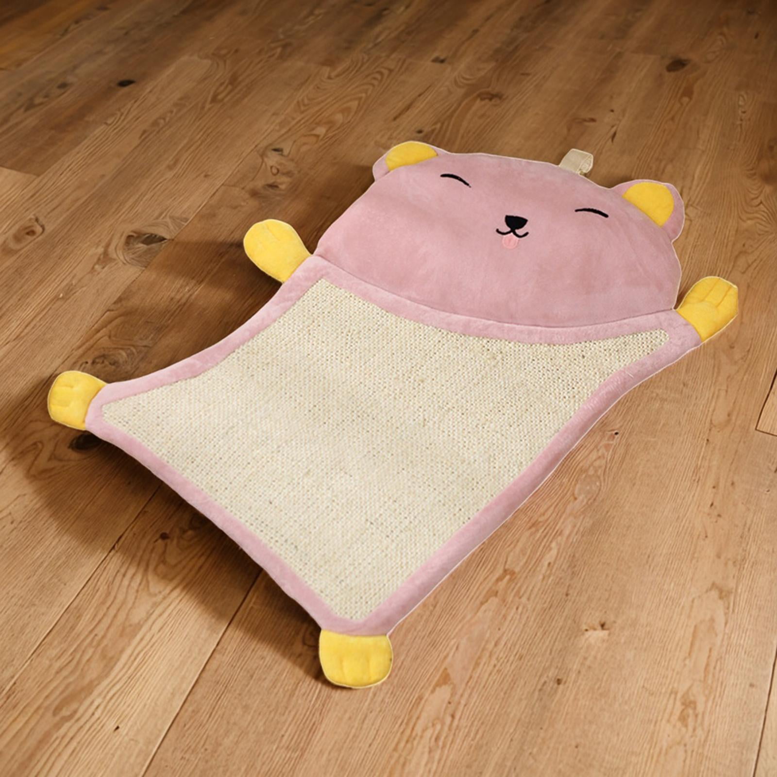 Bvdfgk Cat Scratcher Sisal Mat Cat Scratching Board Pad Cat Scratch Pad Pet Cushion Rug Pink Color Cats