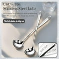 thumbnail image 5 of Soup Ladle 304 Stainless Steel 12.2Inch Metal Ladle, Extra Large Soup Spoon with Long Handle for Serving, Cooking, Stirring, Serving Soups, Silver, 5 of 14