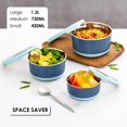 thumbnail image 3 of dxynlzq Premium Stainless Steel Food Containers/Bento Lunch Box with Anti-Slip Exterior    420ML  730ML 1.2L  Leakproof  BPA Free  Portion Control, 3 of 6