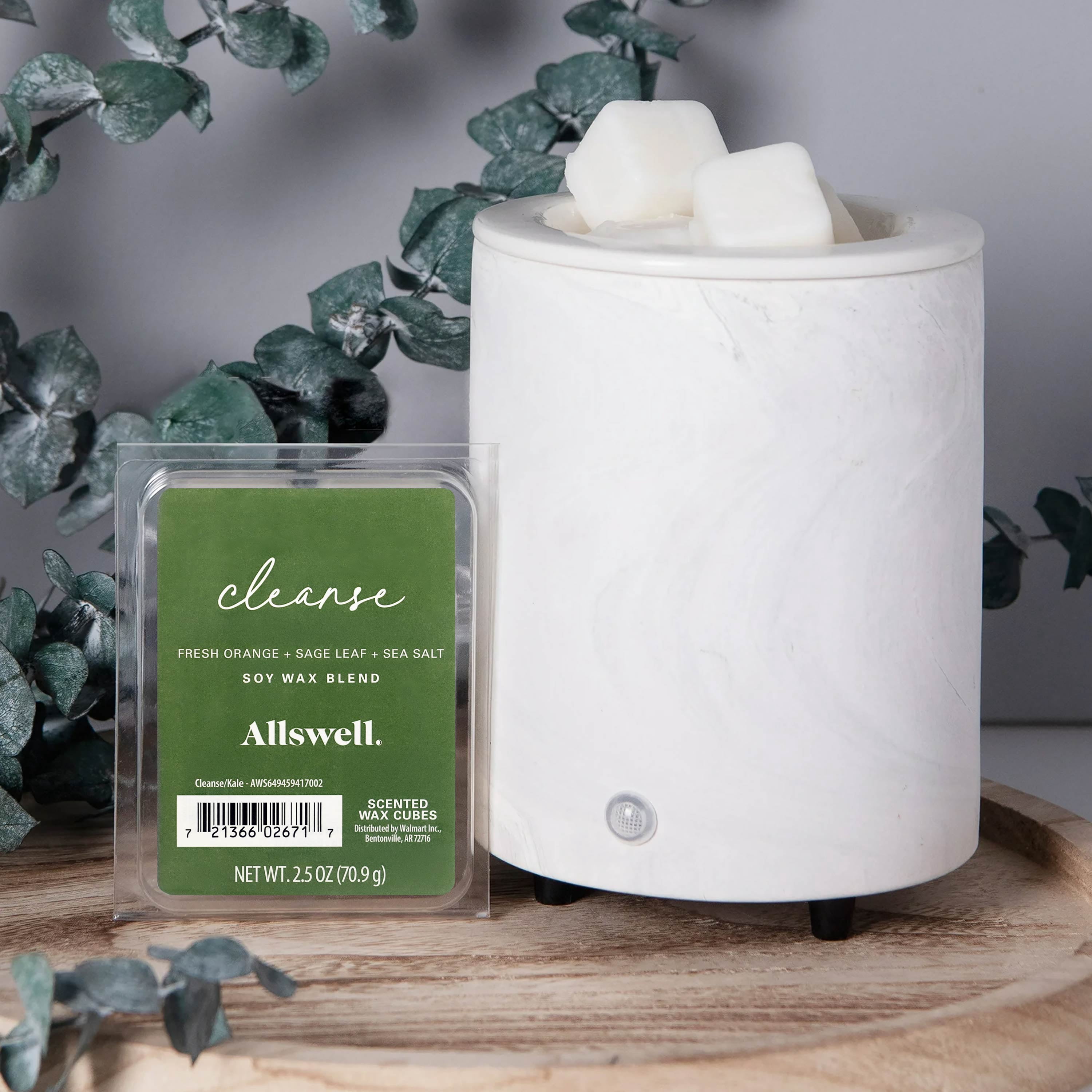 Allswell 6 Cube Wax Melts, Cleanse ( Orange+Sage+Sea Salt). 2.5oz