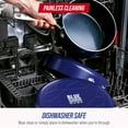thumbnail image 6 of Blue Diamond 14 Piece Cookware Pots and Pans Set, Diamond Infused Ceramic Healthy Nonstick, Metal Utensil Safe & Scratch Resistant, Even Heating, Dishwasher Safe, Oven Safe, Blue, 6 of 7