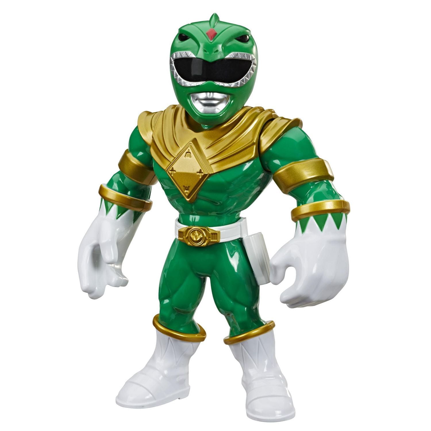 Playskool Heroes Mega Mighties Power Rangers Mighty Morphin Power Rangers - figurine Ranger vert de 25 cm, jouet de collection, enfants à partir de 3 ans